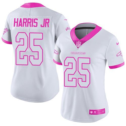 Women White Pink Limited Rush jerseys-095